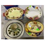 7pc Floral Designed baking & serving dishes