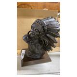 Terrance Peterson Native American Chief Sculpture