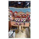 Hand Stitched Quilt Damaged South American Wall