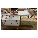 x2 Silver and Green Tackle Boxes
