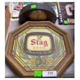 Stag Beer Advertisement Sign, Vintage GE Desk