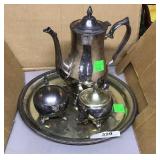 4 pc. Silver plate tea set