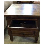 24x24x24 in high solid wood end table Angular cut