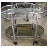 2 Tier Chrome Bar Cart