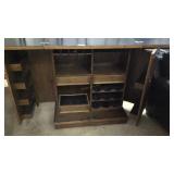 Roll around bar. Top opens to approx