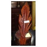 Chainsaw Art Feather 20"H