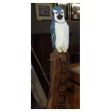 Chainsaw Art Blue Jay 35"H