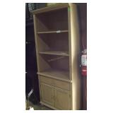 3 Shelf Whitewash Bookshelf W/Drawer & 2 Door