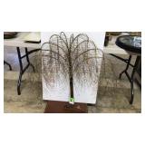 Custom made art tree from solid brass rods
