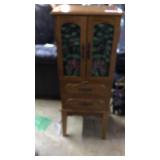 6 drawer jewelry chest Floral design door inserts