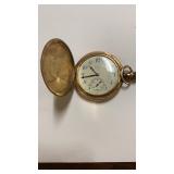 Elgin gold etched cased pocket watch