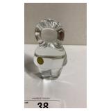 Artist signed Danish lead crystal 4" Eskimo
