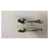 Two sterling spoons: Towle & etched 1906 spoon