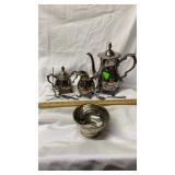 Silverplate tea set