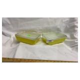 x2 Yellow Pyrex Oven Dishes