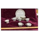 16 Shernago Cups and Saucers Leaf Design