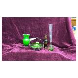 4pcs Green Glass