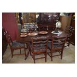 Duncan-Phyfe Mahogany finished double pedestal