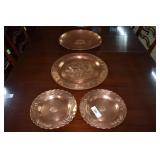 4- embossed copper medallions from Chile