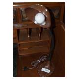 Metal flex adjusting desk lamp 20" tall.