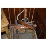 Old Green Painted Shipping Box & Furniture Clamp