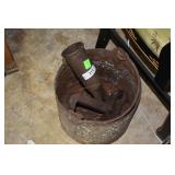 Steel railway track tool and heavy steel bucket