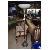 Metal torched floor lamp