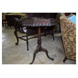 Antique 8 sided gallery top table
