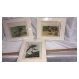 3 tinted and carded Avery prints