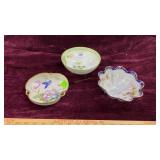3 Hand Decorated Bowls