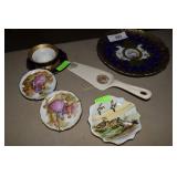 Decorated porcelain lot  6 pieces to include