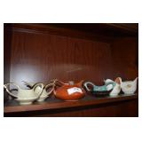 2- pcs. Mid- Century pearlized w/ gold trim,
