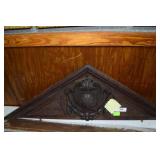 Antique pediment w/ ornate carving, original