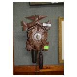German cuckoo clock w/ birds & squirrels