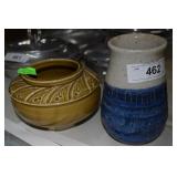 Westerberg pottery bowl & blue and white stoneware
