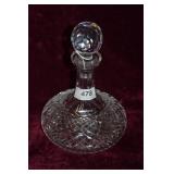 Waterford Alana (?) pattern decanter 10" H