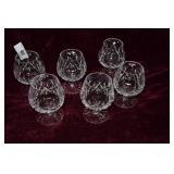 6 Waterford Lismore brandy glasses