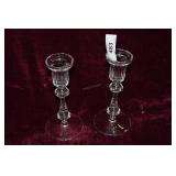 Pair of Waterford candlesticks 8.5" H