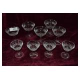 9 Waterford Glenmore glasses: 5 cordials 5" H &