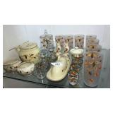 22 pieces assorted Autumn Leaf service and drink