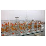 18 Autumn Leaf drinking glasses and mugs plus