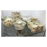 21 Hall Autumn Leaf China pieces  covered