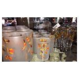 19 pieces Autumn Leaf drink ware   Inc 15 frosted