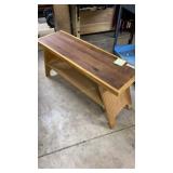 Custom built slant legged coffee/magazine table.