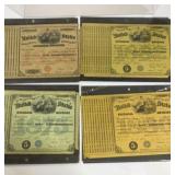 11 sheets of 1800s US tobacco tax stamps