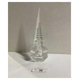 9 3/4" cut crystal Pagoda perfume bottle