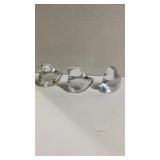 3 little Daum lead crystal bird paperweights