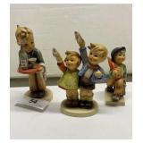 3 Hummel figurines: Waiter, Auf Wiedereshen & boy