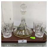 Wedgewood Decanter & 4  Wedgewood high ball