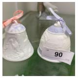 2 Lladro holiday bells incl 1993 Christmas